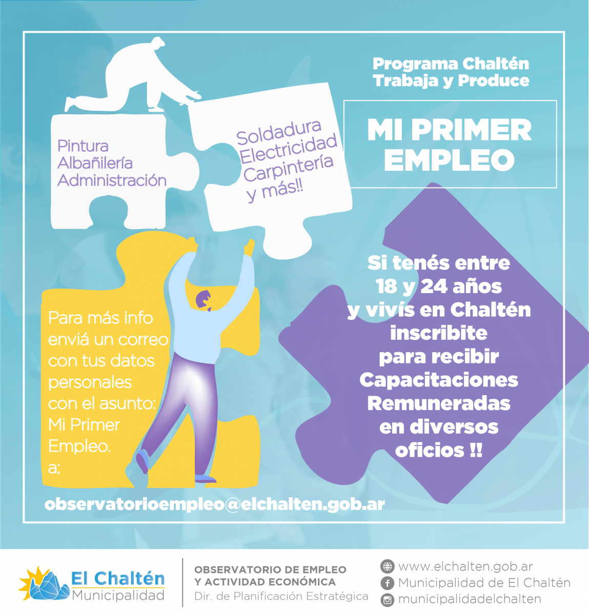 Se Lanza El Programa Mi Primer Empleo Municipalidad De El Chalt N